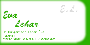 eva lehar business card